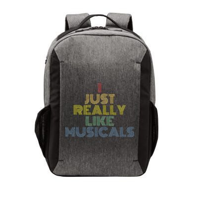 I Just Really Like Musicals Retro 70s Vintage Broadway Vector Backpack