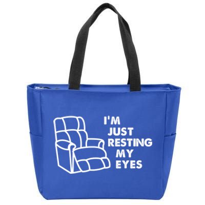 I'm Just Resting My Eyes Funny Vintage Dad Grandpa Funny Gift Zip Tote Bag