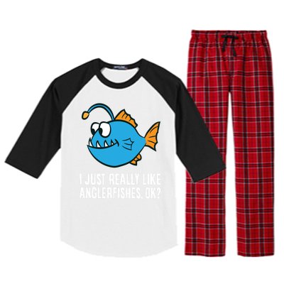 I Just Really Like Anglerfishes Ok? Angler Fish Raglan Sleeve Pajama Set