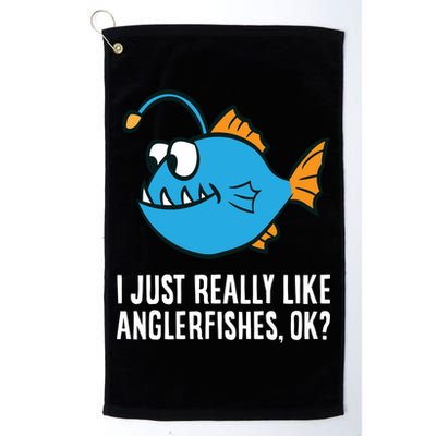 I Just Really Like Anglerfishes Ok? Angler Fish Golf Towel