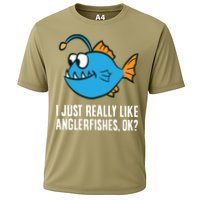 I Just Really Like Anglerfishes Ok? Angler Fish Cooling Performance Crew T-Shirt