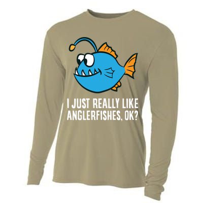 I Just Really Like Anglerfishes Ok? Angler Fish Cooling Performance Long Sleeve Crew