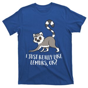 I Just Really Like Lemurs Ok Funny Lemur Lover Gift T-Shirt