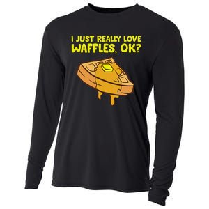 I Just Really Love Waffles Ok Cooling Performance Long Sleeve Crew