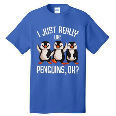 I Just Really Like Penguins Tall T-Shirt