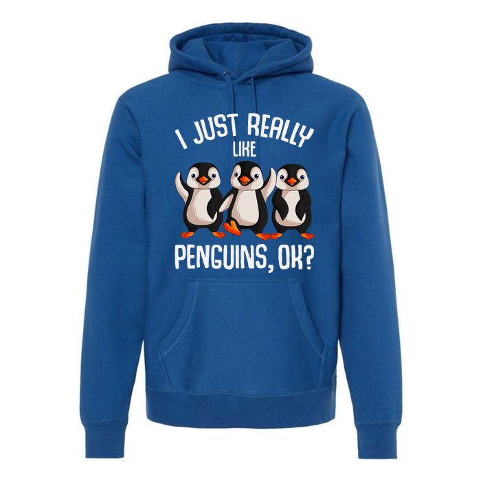 I Just Really Like Penguins Premium Hoodie