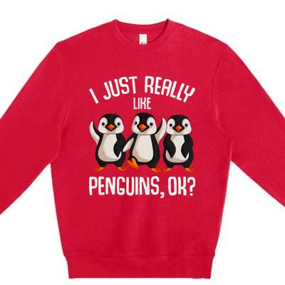 I Just Really Like Penguins Premium Crewneck Sweatshirt