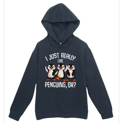 I Just Really Like Penguins Urban Pullover Hoodie