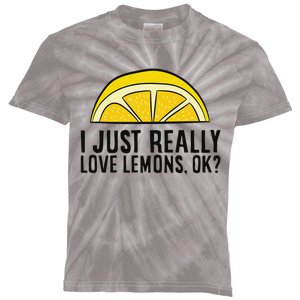 I Just Really Love Lemons Ok Cute Lemon Kids Tie-Dye T-Shirt