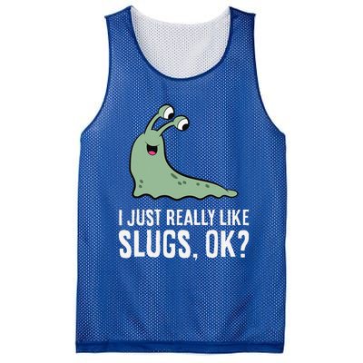 I Just Really Like Slugs Ok Funny Slug Mesh Reversible Basketball Jersey Tank