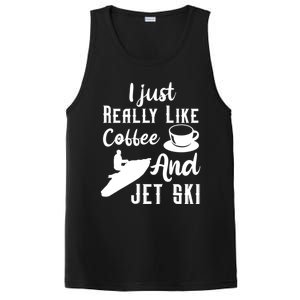 I Just Really Like Coffee And Jet Ski Water Sport Jet Skiing Funny Gift PosiCharge Competitor Tank