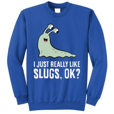 I Just Really Like Slugs Ok Funny Slug Sweatshirt