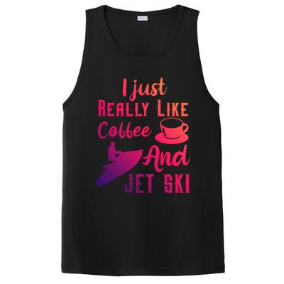 I Just Really Like Coffee And Jet Ski Water Sport Jet Skiing Gift PosiCharge Competitor Tank