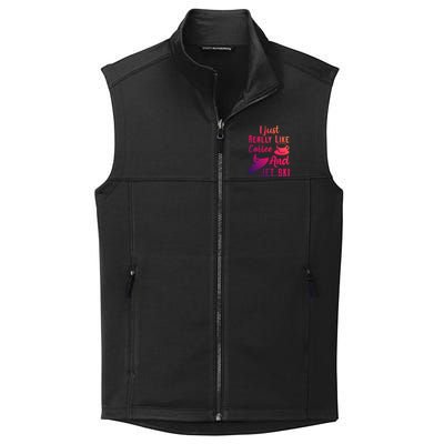 I Just Really Like Coffee And Jet Ski Water Sport Jet Skiing Gift Collective Smooth Fleece Vest