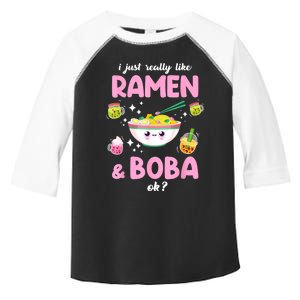 I Just Really Like Ramen And Boba Ok Bubble Tea Toddler Fine Jersey T-Shirt