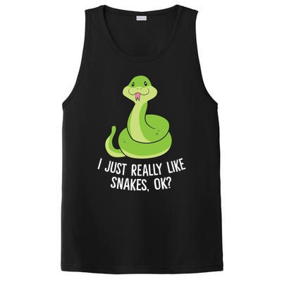 I Just Really Like Snakes Ok Funny Snake Reptile Python Funny Gift PosiCharge Competitor Tank