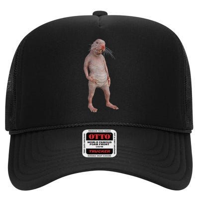 I Just Really Like Naked Moles Ok Funny Naked Mole Rat High Crown Mesh Back Trucker Hat