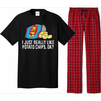 I Just Really Like Potato Chips Ok Love Potato Chips Pajama Set