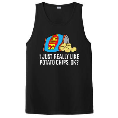 I Just Really Like Potato Chips Ok Love Potato Chips PosiCharge Competitor Tank