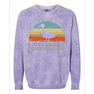 I Just Really Like Ducks Ok Colorblast Crewneck Sweatshirt