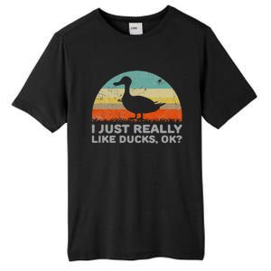 I Just Really Like Ducks Ok Tall Fusion ChromaSoft Performance T-Shirt