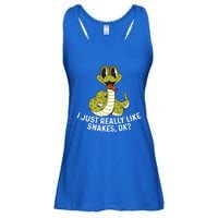 I Just Really Like Snakes Ok Reptile Gift Ladies Essential Flowy Tank