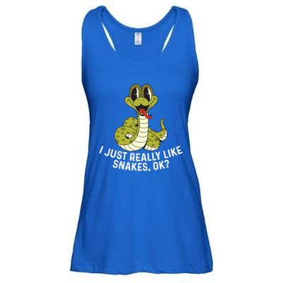 I Just Really Like Snakes Ok Reptile Gift Ladies Essential Flowy Tank