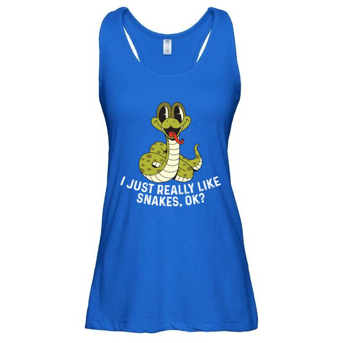 I Just Really Like Snakes Ok Reptile Gift Ladies Essential Flowy Tank