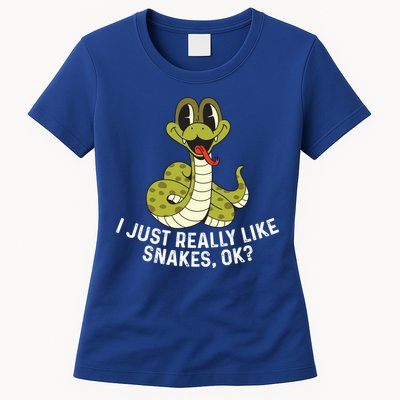 I Just Really Like Snakes Ok Reptile Gift Women's T-Shirt