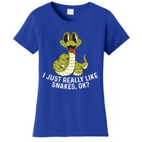 I Just Really Like Snakes Ok Reptile Gift Women's T-Shirt