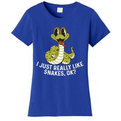 I Just Really Like Snakes Ok Reptile Gift Women's T-Shirt