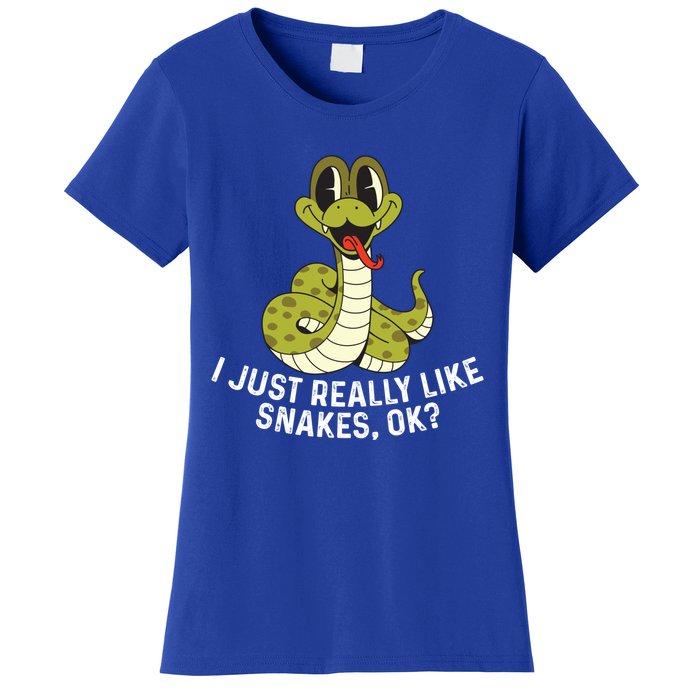 I Just Really Like Snakes Ok Reptile Gift Women's T-Shirt