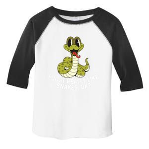 I Just Really Like Snakes Ok Reptile Gift Toddler Fine Jersey T-Shirt