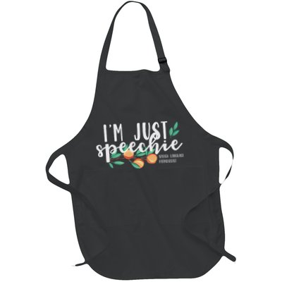 I'm Just Speechie Pathologist Speech Language Therapy Full-Length Apron With Pockets