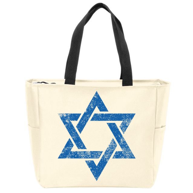 Israel Jewish Symbol Star Of David Zip Tote Bag