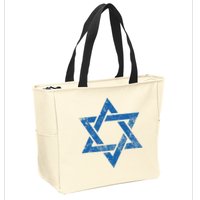Israel Jewish Symbol Star Of David Zip Tote Bag