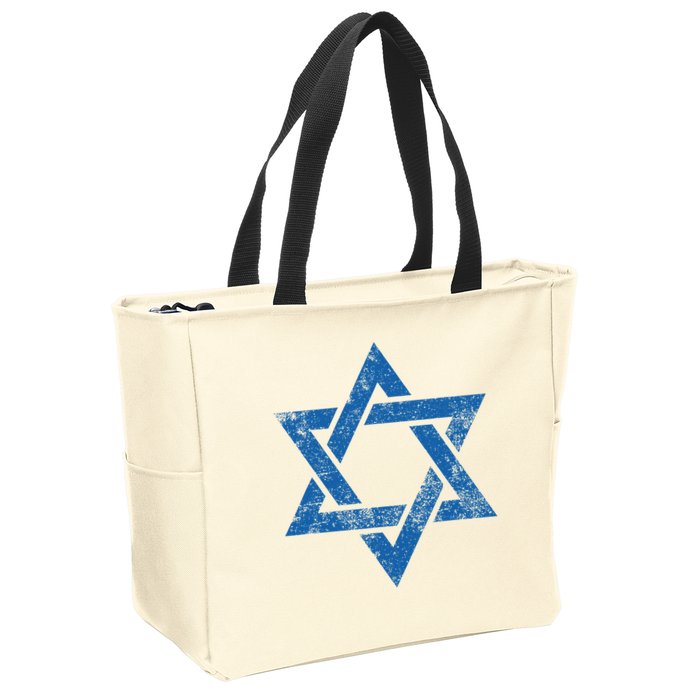 Israel Jewish Symbol Star Of David Zip Tote Bag