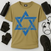 Israel Jewish Symbol Star Of David Cooling Performance Crew T-Shirt