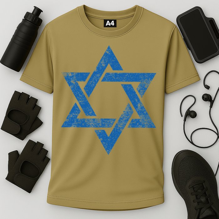 Israel Jewish Symbol Star Of David Cooling Performance Crew T-Shirt