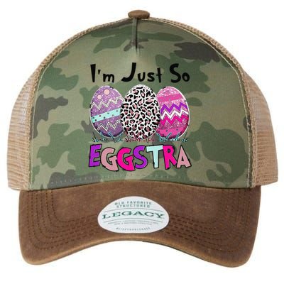 I'm Just So Eggstra Funny Egg Easter Baskets For Legacy Tie Dye Trucker Hat