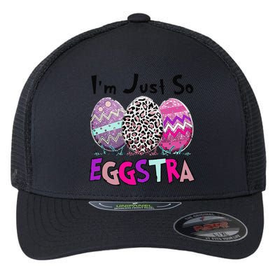 I'm Just So Eggstra Funny Egg Easter Baskets For Flexfit Unipanel Trucker Cap