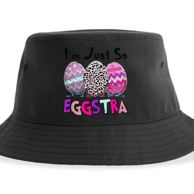 I'm Just So Eggstra Funny Egg Easter Baskets For Sustainable Bucket Hat