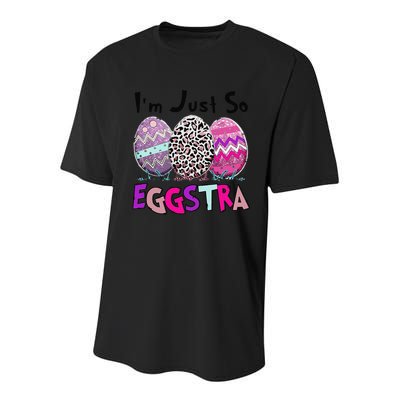 I'm Just So Eggstra Funny Egg Easter Baskets For Youth Performance Sprint T-Shirt