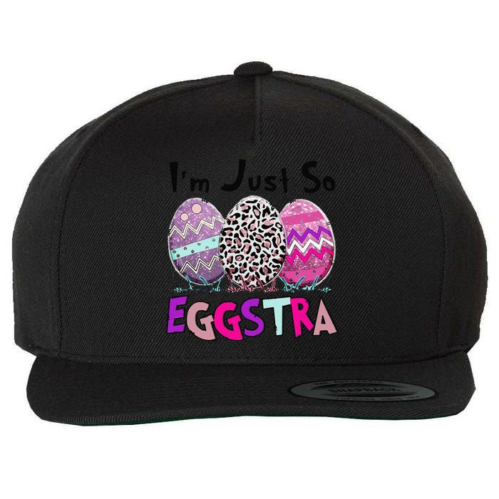 I'm Just So Eggstra Funny Egg Easter Baskets For Wool Snapback Cap