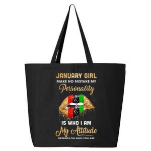 I'm January Sexy Lip Black Wo Aquarius Birthday Gift 25L Jumbo Tote