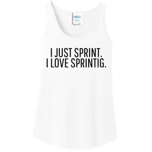 I Just Sprint I Love Sprinting Ladies Essential Tank