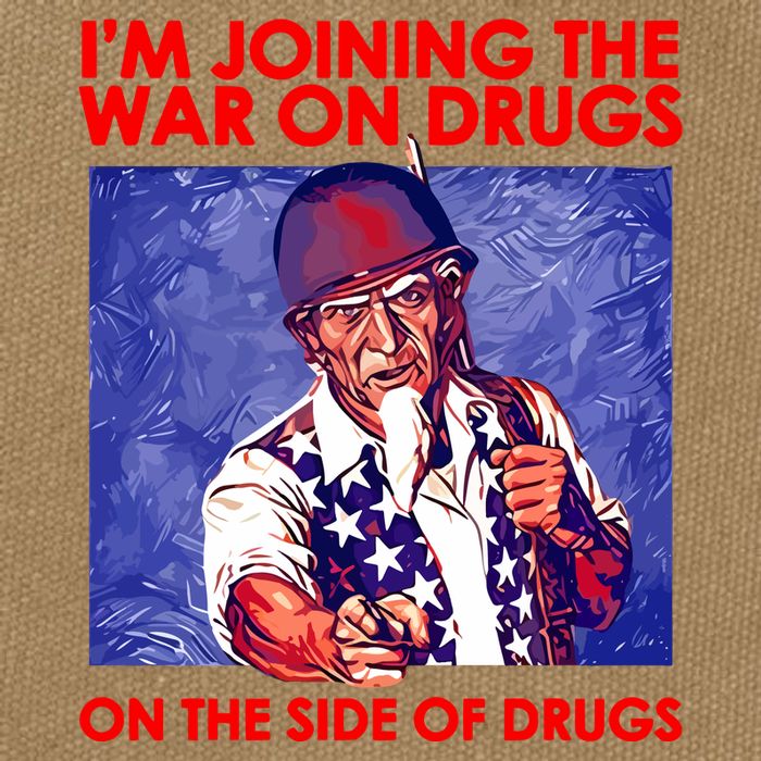 IM Joining The War On Drugs On The Side Of The Drugs Cotton Canvas Backpack