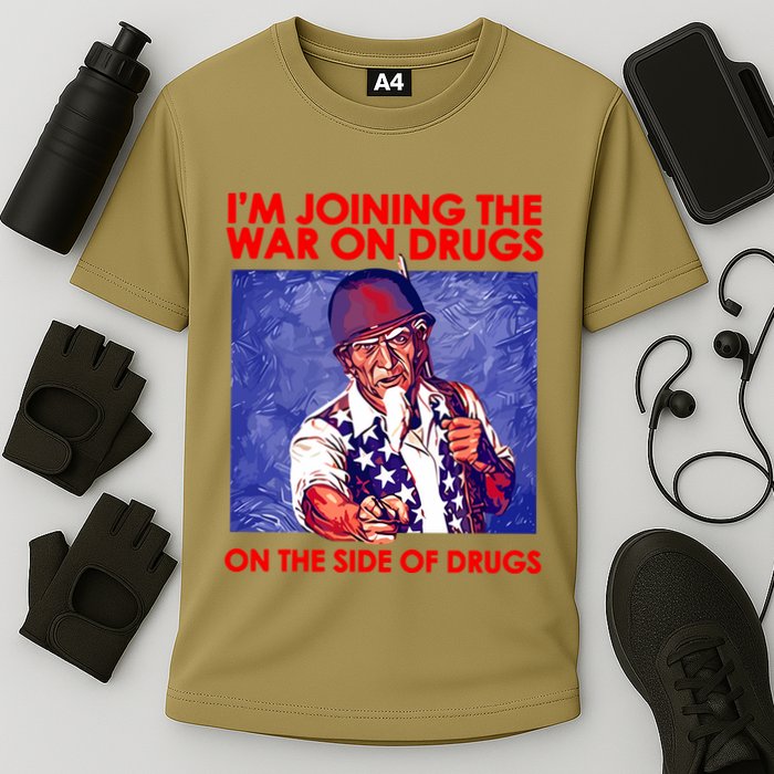 IM Joining The War On Drugs On The Side Of The Drugs Cooling Performance Crew T-Shirt