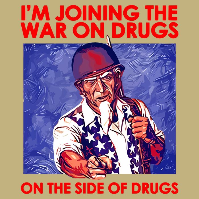 IM Joining The War On Drugs On The Side Of The Drugs Cooling Performance Crew T-Shirt