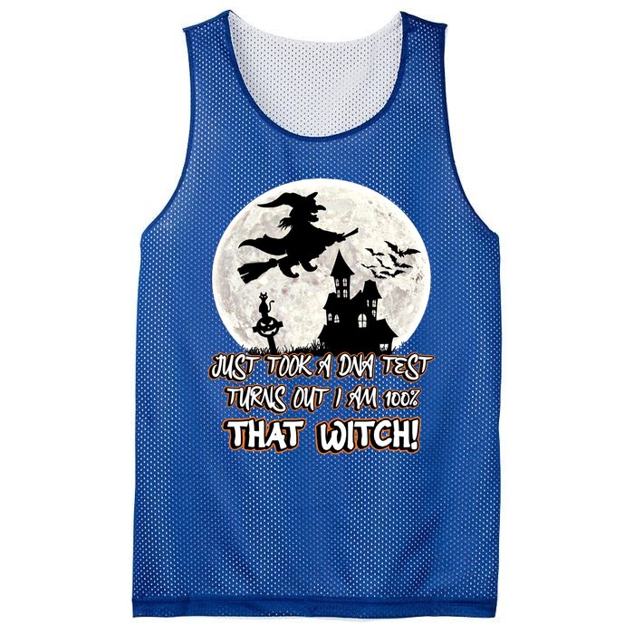 I Just Took A Dna Test Turns Out I Am 100% That Witch Gift Mesh Reversible Basketball Jersey Tank